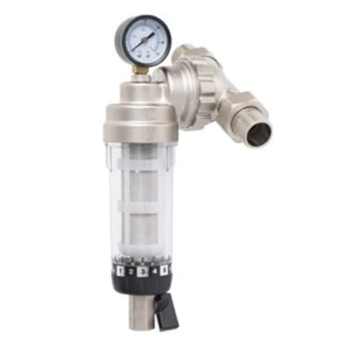 JNJOOD Zentralfilter mit hoher Durchflussmenge für das ganze Haus, wiederverwendbarer Wasserhahn-Wasserfilter mit hoher Durchflussmenge, Nickel-lackierter Heißschmelzfilter mit 6 Punkten von JNJOOD