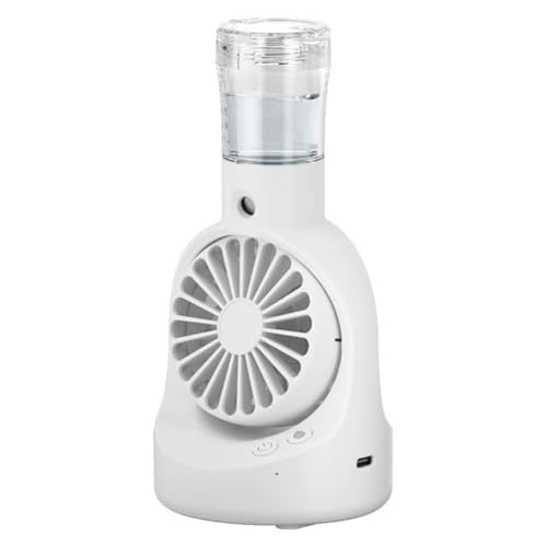 JNJOOD Zerstäuber Ventilator Tragbarer Ventilator Outdoor Kühlmittel mit Sprühflasche für Wohnzimmer Auto Reisen Weiß von JNJOOD