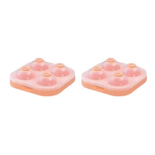 JNJOOD für Eiskugeln groß 6,5 cm 3D große runde Kugel hohe Eisform Eisform Tablett für Cocktail-Bar Whisky Orange von JNJOOD