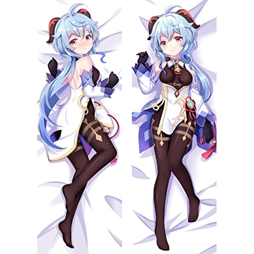 JNLIFT Anime-Kissenbezug für Genshin Impact Ganyu,Anpassung Hochwertiges Full-Body Pillowcase,Beidseitiger Hochauflösender Digitaldruck Dekokissen Bezüge,2wt(2waytricot)-150x50cm von JNLIFT