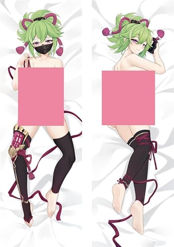 JNLIFT Anime Kissenbezug für Genshin Impact Kuki Shinobu,Anime Pillowcase Hochwertiges Full-Body Umarmungskissen Bezug,Body Kissenbezug Seitenschläferkissen Bezug,Shortplush-150x50cm von JNLIFT
