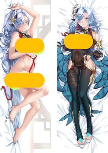 JNLIFT Anime Kissenbezug für Genshin Impact Shenhe,Anpassung Hochwertiges Full-Body Umarmungskissen Bezug,Beidseitiger Hochauflösender Seitenschläferkissen Bezug,2wt(2waytricot)-50cm*150cm von JNLIFT