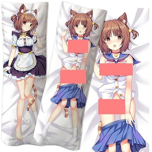 JNLIFT Anime Kissenbezug für NEKOPARA,Anime Pillowcase Hochwertiges Full-Body Umarmungskissen Bezug,Body Kissenbezug Seitenschläferkissen Bezug,Peachskin-50x150CM von JNLIFT