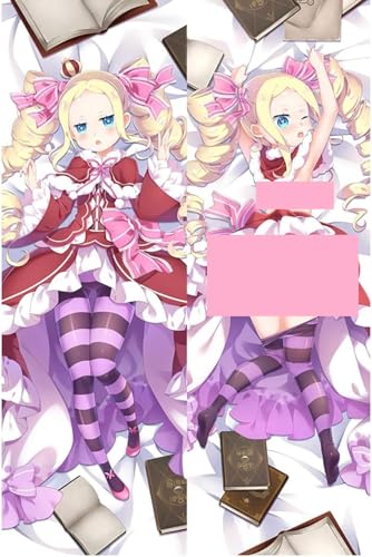 JNLIFT Body Kissenbezug Kissenhülle Anime Pillowcase für Re Zero,Doppelseitige Umarmungskissen Bezug,Waschbar Dekokissen Bezüge,2wt(2waytricot)-50cm*150cm von JNLIFT