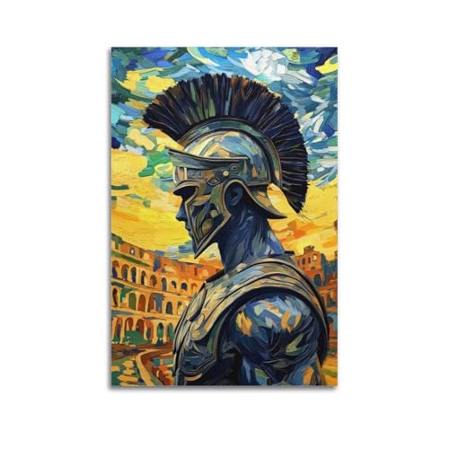 JNNJMN Poster mit römischen Gladiatoren, dekoratives Gemälde, Leinwand, Wandposter und Kunstdruck, moderne Familienschlafzimmer-Dekoration, Poster, 50 x 75 cm JNNJMN Poster mit römischen Gladiatoren, dekoratives Gemälde, Leinwand, Wandposter und Kunstdruck, moderne Familienschlafzimmer-Dekoration, Poster, 50 x 75 cm von JNNJMN