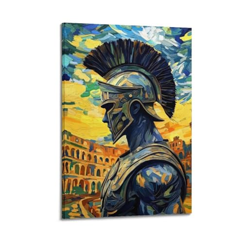 JNNJMN Poster mit römischen Gladiatoren, dekoratives Gemälde, Leinwand, Wandposter und Kunstdruck, moderne Familienschlafzimmer-Dekoration, Poster, 50 x 75 cm JNNJMN Poster mit römischen Gladiatoren, dekoratives Gemälde, Leinwand, Wandposter und Kunstdruck, moderne Familienschlafzimmer-Dekoration, Poster, 50 x 75 cm von JNNJMN