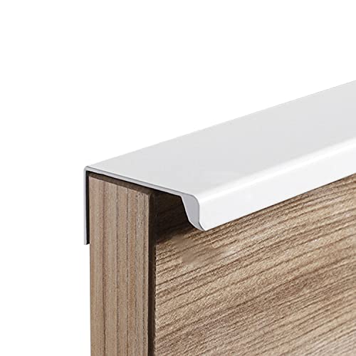 JNRFTY 5 Stück Weiß Griffe Versteckt Modernes Möbelgriffe Küchengriffe Griffe schubladengriffe Aluminium Mit Schrauben Küche Griffe Gesamtlänge 500MM von JNRFTY