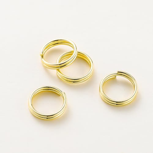 50 Stück 14 K 18 Kd plattiertes Messing, Doppelschlaufen, Schlüsselringe, geteilte Verbindung, 4–8 mm, für DIY-Schmuckherstellung, 14 K D/5 mm 50 Stück 14 K 18 Kd plattiertes Messing, Doppelschlaufen, Schlüsselringe, geteilte Verbindung, 4–8 mm, für DIY-Schmuckherstellung, 14 K D/5 mm von JNTFNE
