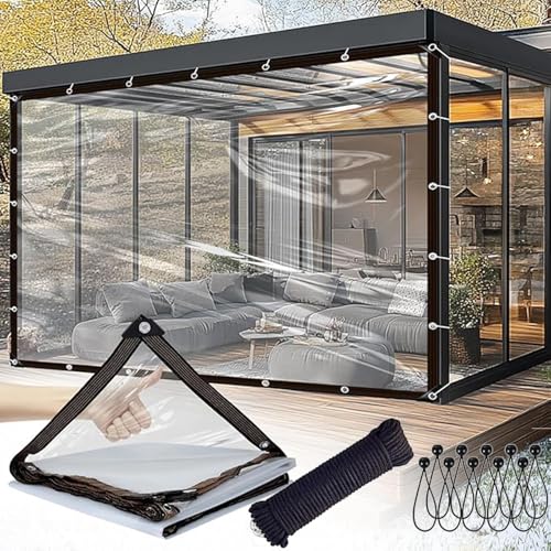 JNTFNE 3x5 FT Klare Planen, Reißfeste Poly-Plane, Robuste wasserdichte Klare Kunststoffplane Mit Ösenseil, Zum Abdecken Von Hühnerställen, Gewächshäusern Und Gartenpflanzen JNTFNE 3x5 FT Klare Planen, Reißfeste Poly-Plane, Robuste wasserdichte Klare Kunststoffplane Mit Ösenseil, Zum Abdecken Von Hühnerställen, Gewächshäusern Und Gartenpflanzen von JNTFNE