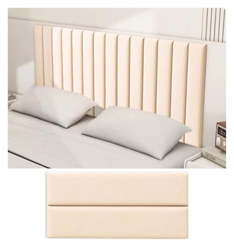 JNTFNE Gepolsterte Wandpaneele, selbstklebend, an der Wand montiertes Kopfteil, Kollisionsschutz, weiche Polsterung für Spielzimmer, Schlafzimmer, Tatami (Winterweiß, 10 Stück) von JNTFNE