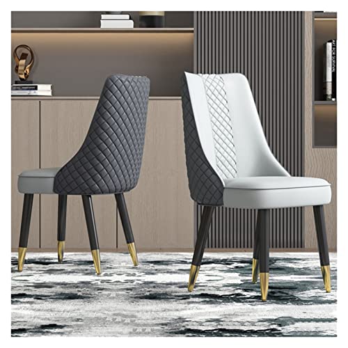 JNTFNE Mid Century Moderner grauer Kunstleder-Esszimmerstuhl mit extra dick gepolsterter Rückenlehne, stilvoller gepolsterter Sitz für Küche oder Esszimmer JNTFNE Mid Century Moderner grauer Kunstleder-Esszimmerstuhl mit extra dick gepolsterter Rückenlehne, stilvoller gepolsterter Sitz für Küche oder Esszimmer von JNTFNE