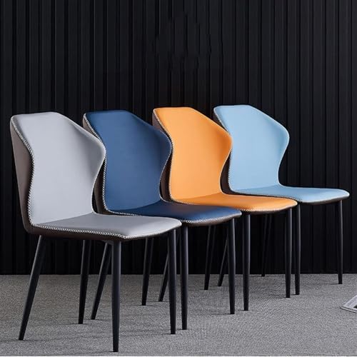 JNTFNE Moderne Esszimmerstühle aus Leder, mit Beinen aus Karbonstahl, ideal für den gewerblichen Gebrauch zu Hause und im Restaurant, 6 Stück JNTFNE Moderne Esszimmerstühle aus Leder, mit Beinen aus Karbonstahl, ideal für den gewerblichen Gebrauch zu Hause und im Restaurant, 6 Stück von JNTFNE