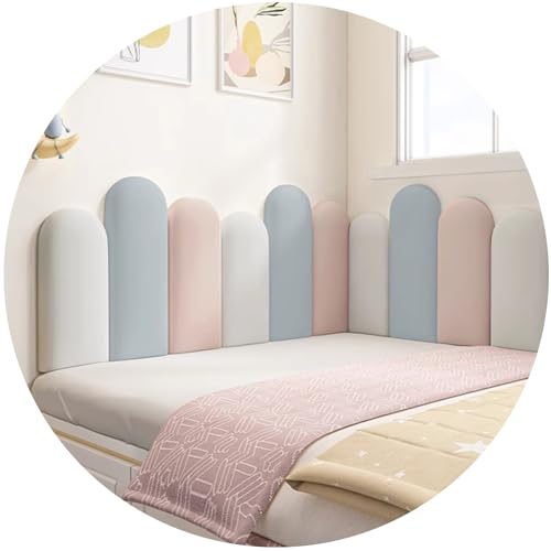 JNTFNE Selbstklebende Wandpaneele, gepolstertes Kopfteil an der Wand, 3D-Anti-Kollisions-Wandaufkleber, für Innenwanddekoration, weiches Wandpaddin JNTFNE Selbstklebende Wandpaneele, gepolstertes Kopfteil an der Wand, 3D-Anti-Kollisions-Wandaufkleber, für Innenwanddekoration, weiches Wandpaddin von JNTFNE