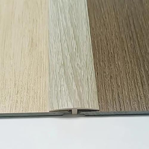 JNTFNE T-Formteil, Flacher Trennstreifen, Selbstklebender Schwellenübergang zum Verbinden von Bodenlücken, Holzbodenfliesen-Nahtschnalle, dekorative Streifen (grau) von JNTFNE