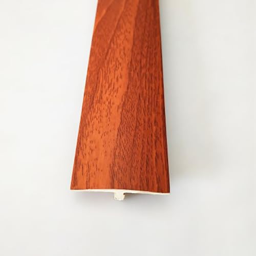 JNTFNE T-Formteil, Flacher Trennstreifen, Selbstklebender Schwellenübergang zum Verbinden von Bodenlücken, Holzbodenfliesen-Nahtschnalle, dekorative Streifen (rotes Sandelholz) von JNTFNE