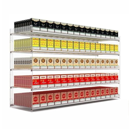 Kommerzieller Zigarettenständer, durchsichtiges automatisches Schiebetablett, an der Wand montierte/auf der Arbeitsplatte angebrachte Zigarettenregalschieber für Einzelhandelsgeschäfte, Supermärkte, von JNTFNE