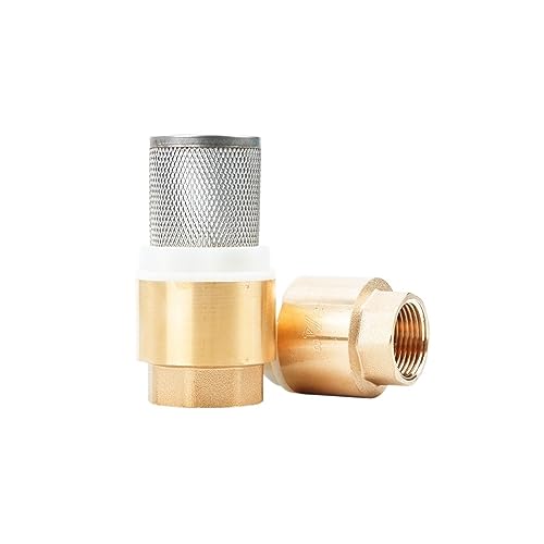 2 STÜCKE Weibliches Messing-Bodenrückschlagventil DN15/DN20/DN25 Rückschlagventil Mit Stahlsiebfilter for Wasser-Sanitärpumpe(0.75 Inch) von JNVFTCUX