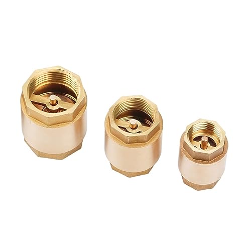 2 Stück/5 Stück Messing-Innengewinde Inline-Feder Vertikalhub-Rückschlagventil DN15/DN20/DN25 Einweg-Rückschlagventil for Wasser(2Pcs,0.75 Inch) von JNVFTCUX