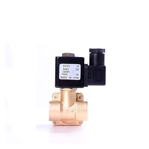 3/8" normalerweise geschlossenes Hochdruck-Magnetventil aus Messing 110 V 24 V 12 V 24 V(NPT-24VAC-VITON-SEAL) von JNVFTCUX