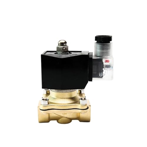 G-Gewinde 1/2" Magnetventil 12V IP65 normalerweise geschlossenes Messing-Magnetventil mit LED-Betriebsanzeige 24V 12V 220V 110V(G-240VAC-VITON-SEAL) von JNVFTCUX