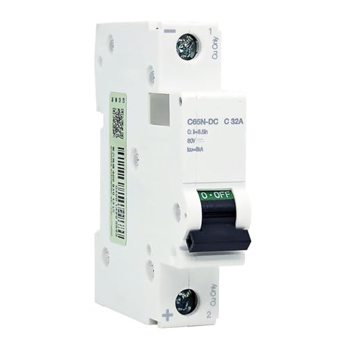 JNVFTCUX DC Small Circuit Breaker C65N-DC 63A air Switch 1P2P Short Circuit Micro-Breaker 2A10A20(C65N-DC1PC1A) von JNVFTCUX