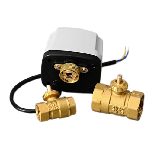 JNVFTCUX DN15 1/2" 3/4" 1" 2" Wasserdichter, normalerweise geschlossener motorisierter Kugelhahn, 2-adriger elektrischer Kugelhahn aus Messing, ersetzt Magnetventil(24VDC-Normally Closed) von JNVFTCUX