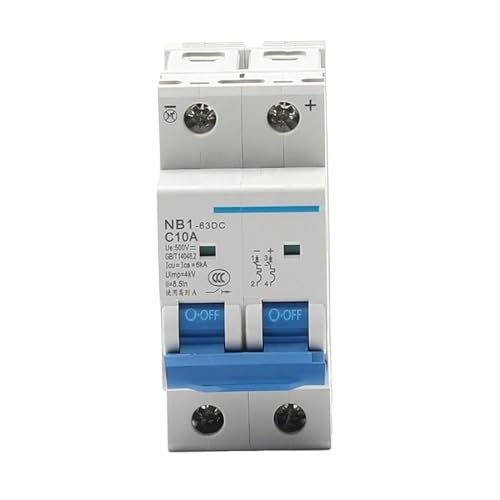 JNVFTCUX Leistungsschalter NB1-63DC DC-Leistungsschalter MCB Typ C 2P Icu6kA DC500V 1St(4A) von JNVFTCUX