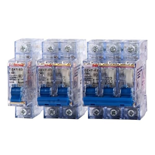 JNVFTCUX Leistungsschalter-Transparenz-Schaltkreisschutz DZ47 25A 32A 40A 50A 63A C45 MCB Haushalts-Mini-Leistungsschalter 1p 2p 3p 4p 1Pcs(4,25A) von JNVFTCUX
