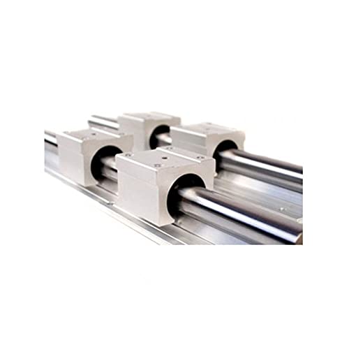 JNVFTCUX Professionelle 2 Stück SBR16 L 400 mm Linearlagerschienen + 4 Stück SBR16UU Linearbewegungslagerblöcke von JNVFTCUX