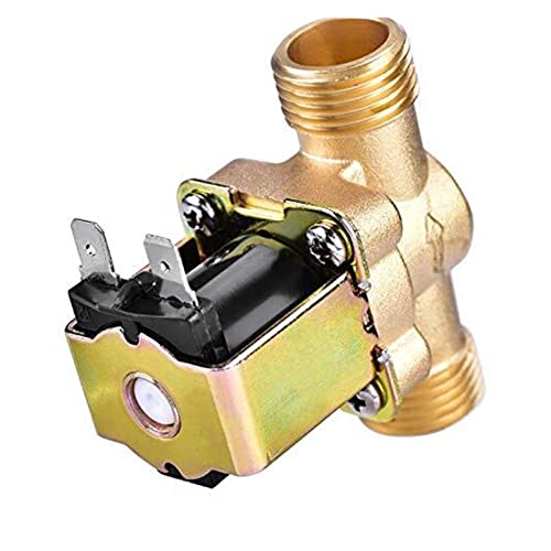 Messing Elektrisches Magnetventil N/C 12v 24v 220v G3/4'' Wasser Lufteinlass Strömungsschalter for Solarwarmwasserbereiterventil(12V,0.5 Inch) von JNVFTCUX