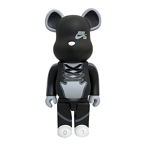 JNVHFGT 28 cm/11 Zoll 400% Bearbrick, Blöcke Bär Desktop Figuren Sammlerspielzeug Statuen und Figuren(Black) von JNVHFGT