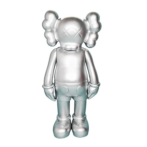 JNVHFGT 70CM XX Eye Bearbrick, bodenstehende Skulptur Statue for Zuhause/Büro Trendige Puppenfigur Modell Spielzeug Sammlerstücke(Silver) von JNVHFGT