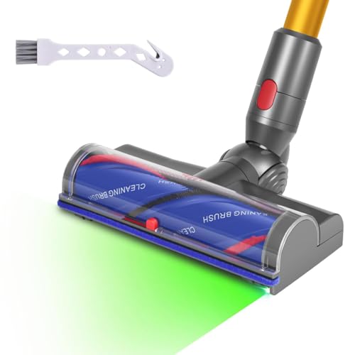 Bürste Kompatibel mit Dyson V7 V8 V10 V11 V15 Staubsauger, Ersatzteile Bürstenkopf mit LED-Leuchten, Zubehör Bodenbürste mit Direktantrieb, Aufsatz mit Schnellspanner für Hartboden und Teppiche von JNYLYFC