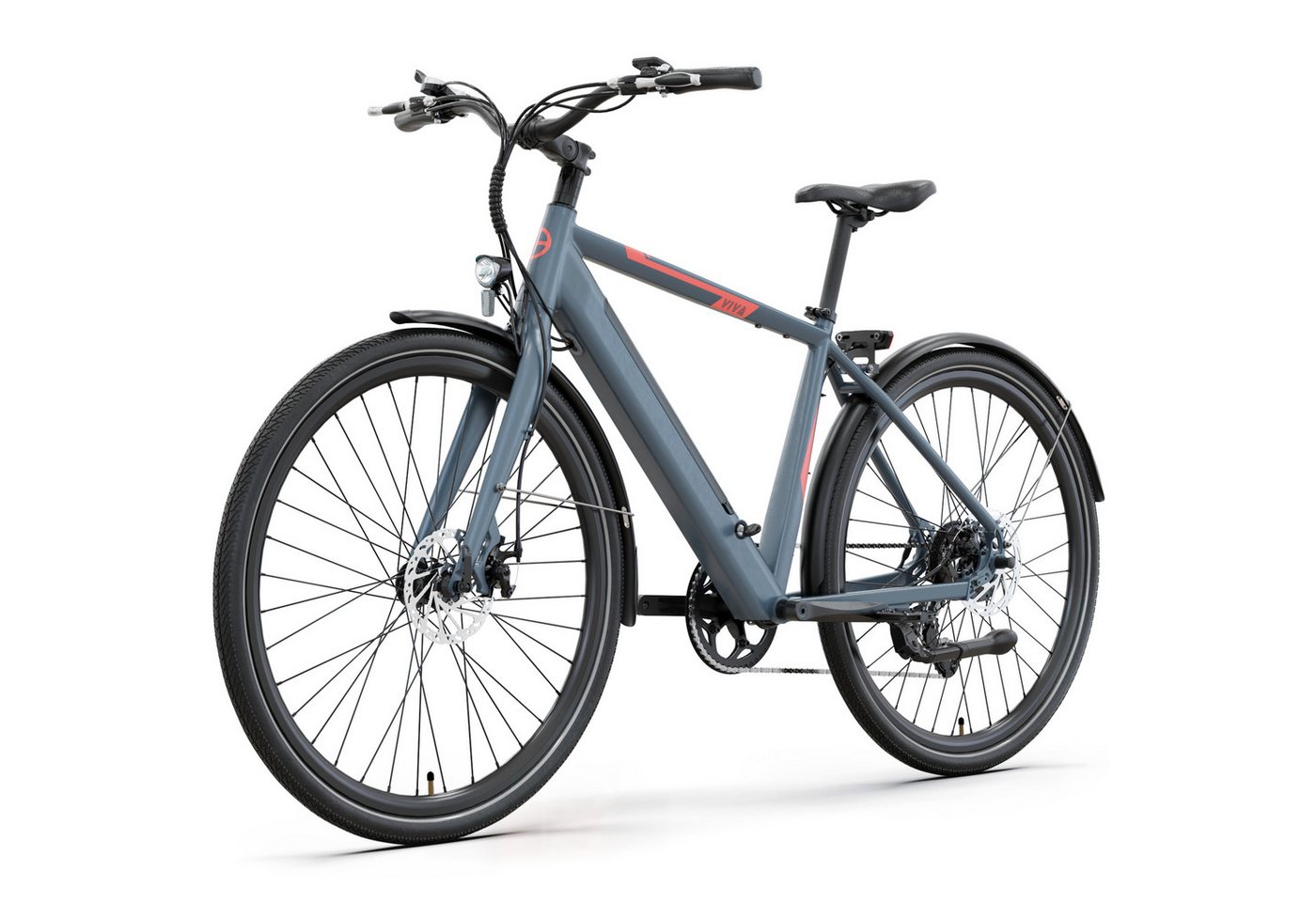 JOBOBIKE E-Bike Cityrad 28 Zoll für Damen und Herren, 504Wh Akku, VIVA E-Citybike, 60-100km, 7 Gang Shimano, Kettenschaltung, Heckmotor, 504 Wh, nur 22kg, Pedelec Elektrofahrrad mit Scheibenbremsen, ab 165 cm von JOBOBIKE