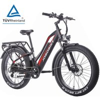 JOBOBIKE E-Bike Robin Frau 26 Zoll Fat-Reifen Elektrofahrrad 7 Gang Shimano Acera Kettenschaltung 25 von JOBOBIKE