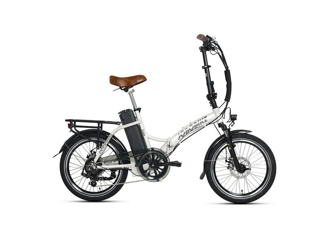 JOBOBIKE E-Bike Sam 20 Zoll City-Pedelec E-bike für Herren und Damen, 7 Gang Shimano SLTX507R Schaltwerk, Kettenschaltung, Heckmotor, 468 Wh Batterie, E-bike, 5-stufige Tretunterstützung von JOBOBIKE
