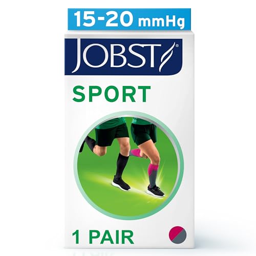 JOBST Sport Laufstrümpfe - Sportkompression für Damen und Herren - hilft, die Durchblutung zu verbessern - weich, leicht und atmungsaktiv, Pink, L von JOBST