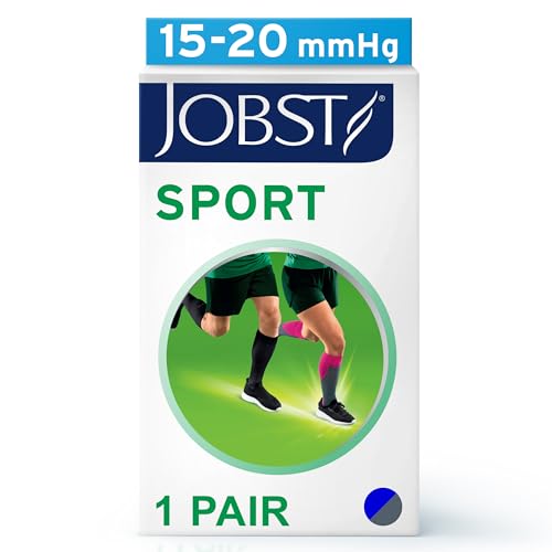 JOBST Unisex Sport Knee High 15-20 mmhg Athletic Compression Socks, Small, Blue/Grey JOBST Unisex Sport Knee High 15-20 mmhg Athletic Compression Socks, Small, Blue/Grey von JOBST