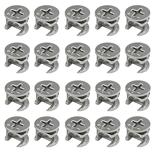 JOCXZI Exzenter Möbelverbinder - 30Pcs 15x12mm Möbelverbinder Schrankverbinder Zinklegierung Exzenter Nockenrad für Schrank Schublade Kommode und Kleiderschrank Möbelpaneele von JOCXZI