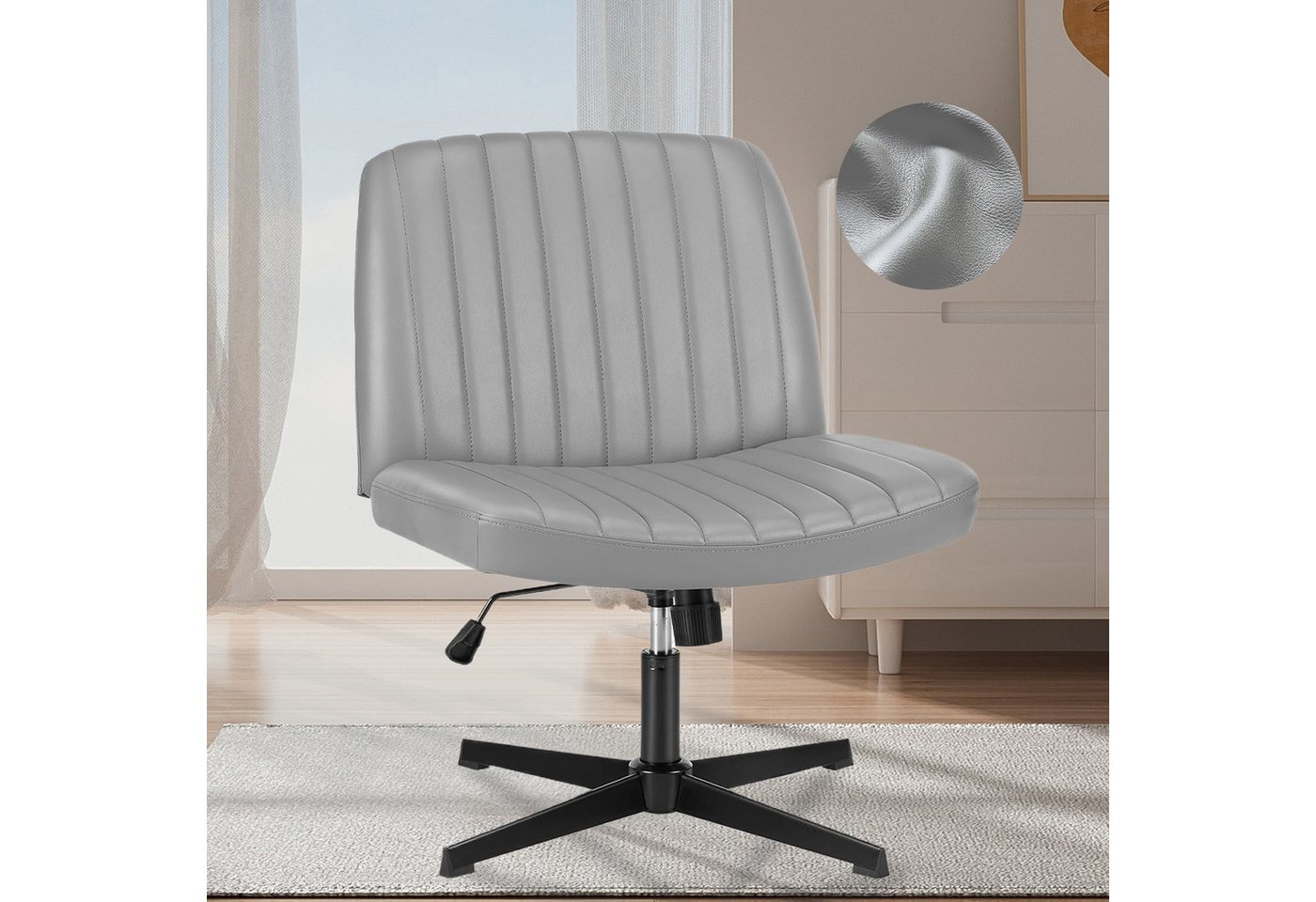 JOEAIS Bürostuhl Chefsessel PU Leder Schreibtischstuhl Stuhl Office Chair Drehstuhl (Computerstuhl), 110 kg Sessel Ergonomisch Sessel Wippfunktion von JOEAIS