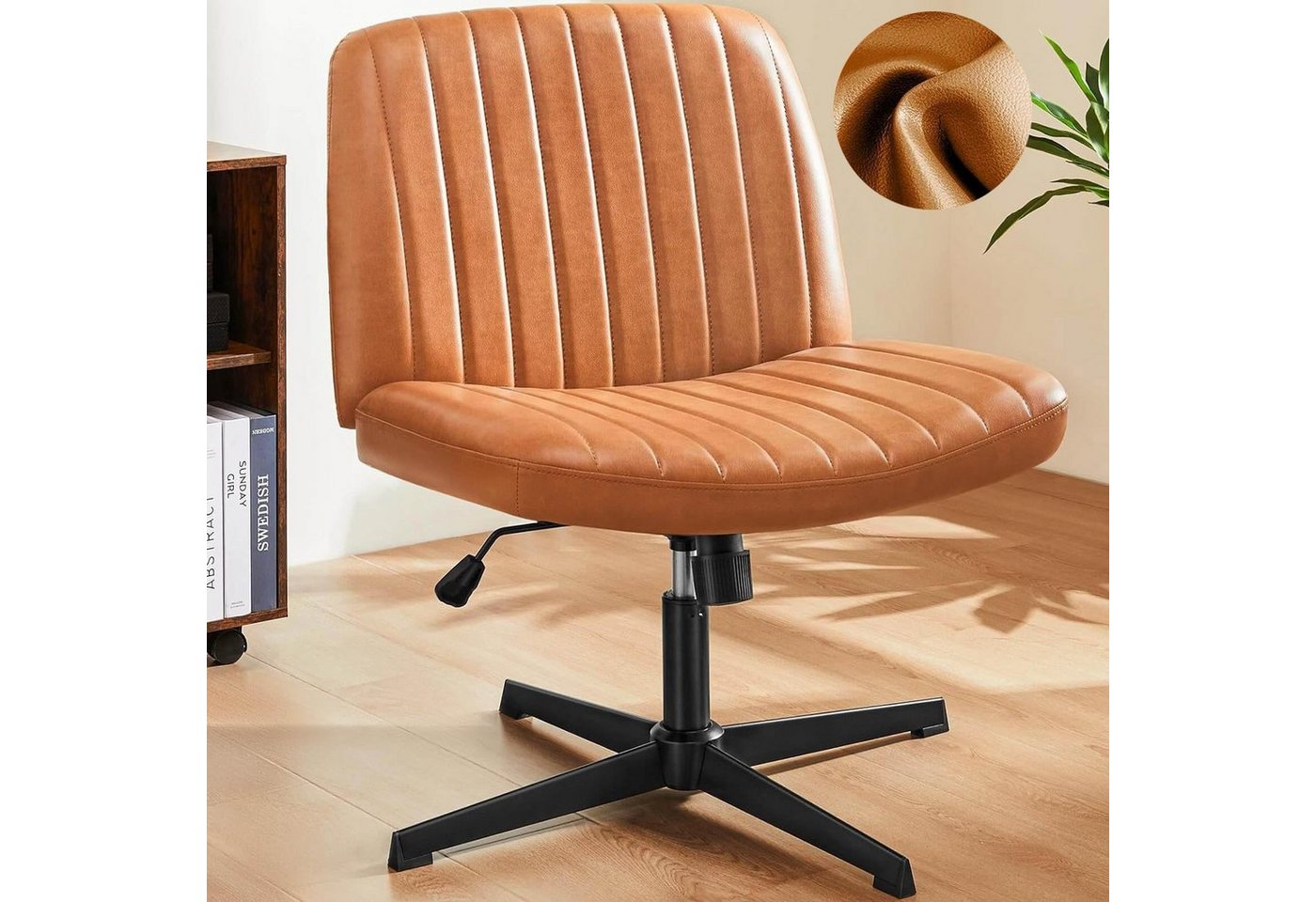 JOEAIS Chefsessel Bürostuhl PU Leder Schreibtischstuhl Stuhl Office Chair Drehstuhl (Computerstuhl), Bürostuhl Ergonomisch Sessel Wippfunktion von JOEAIS