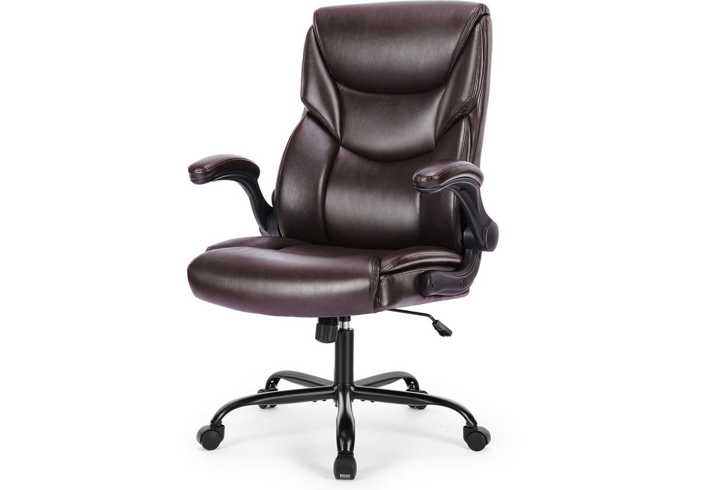 JOEAIS Chefsessel Bürostuhl PU Schreibtischstuhl Office Chair Drehstuhl Computerstuhl, Verstellbarer Lordosenstütze Armlehne, Höhenverstellung von JOEAIS