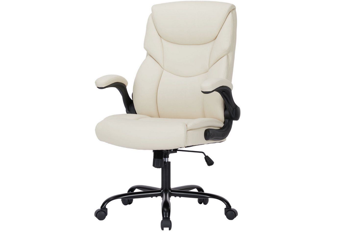 JOEAIS Chefsessel Bürostuhl PU Schreibtischstuhl Office Chair Drehstuhl Computerstuhl (Bürostuhl Ergonomisch Bürosessel mit Rollen und Wippfunktion), Verstellbarer Lordosenstütze Armlehne, Höhenverstellung von JOEAIS