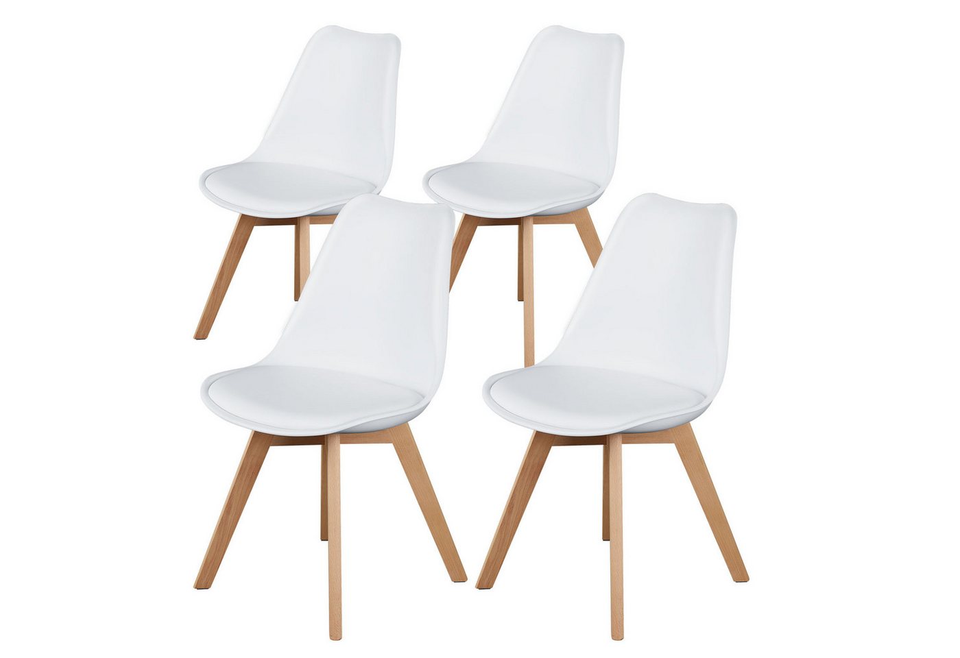 JOEAIS Esszimmersessel 4er Set Küchenstühle Essstühle Dining Chair Polsterstuhl, für Küche Schlafzimmer Esszimmer mit Rückenlehne Armlehnenstuhl von JOEAIS