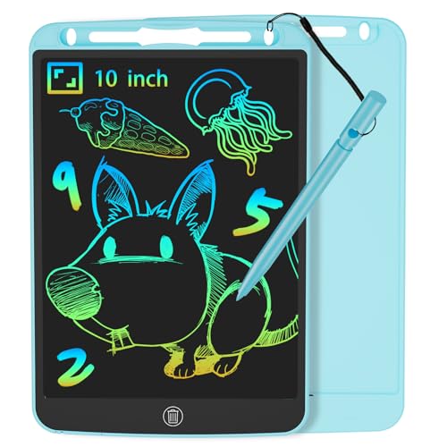 JOEAIS LCD Schreibtablett 10 Zoll, Tragbarer Elektronischer Zeichenblock zum Lernen, Kritzeln und Notieren, Weihnachts- und Geburtstagsspielzeug Geschenke für Jungen und Mädchen (Blau) von JOEAIS