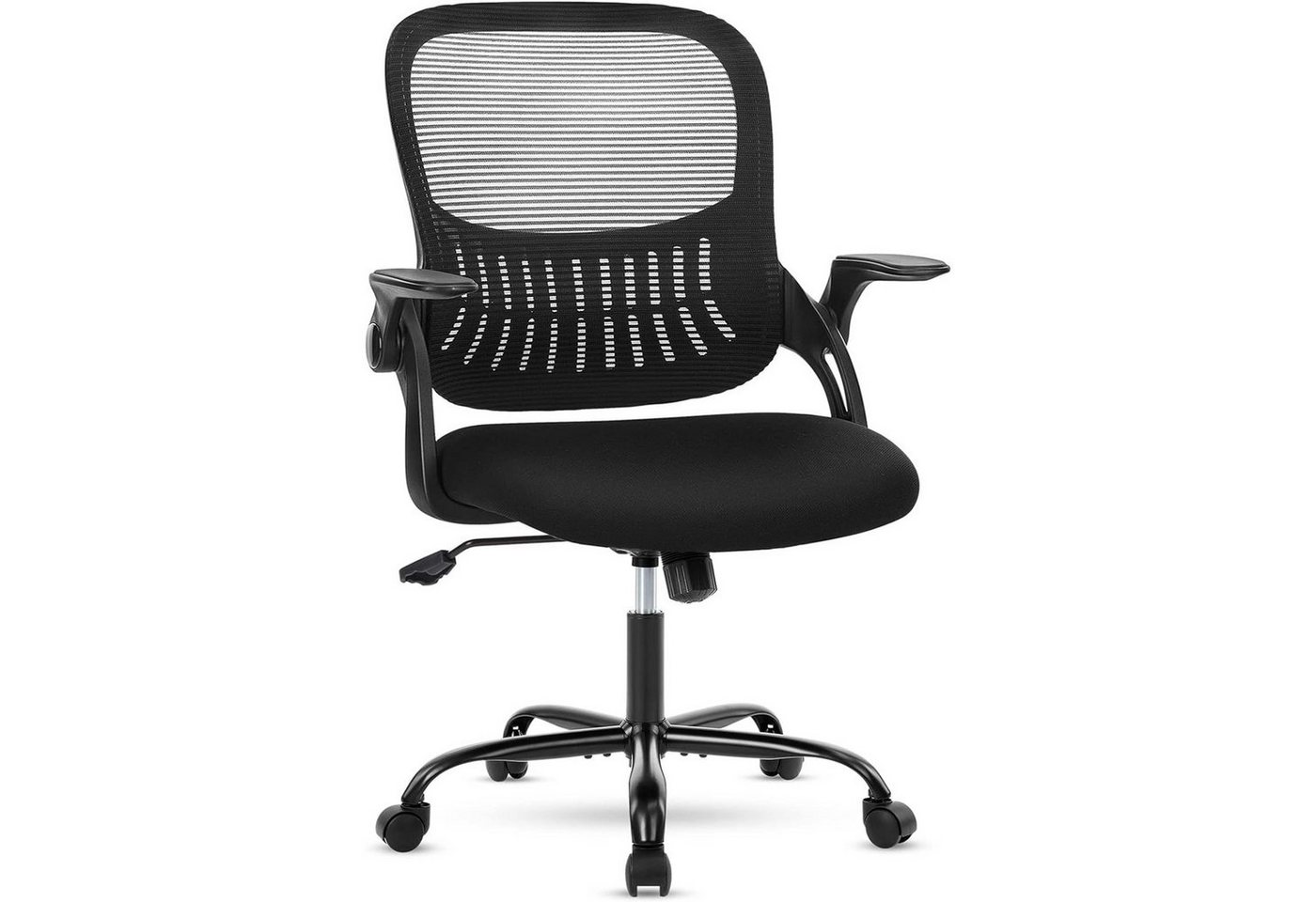 JOEAIS Sessel Bürostuhl Chefsessel Schreibtischstuhl Stuhl Office Chair (Drehstuhl Computerstuhl, Verstellbarer Lordosenstütze Armlehne, Höhenverstellung 110 kg), Computerstuhl Ergonomisch Bürosessel mit Rollen und Wippfunktion von JOEAIS