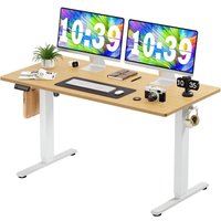Schreibtisch Höhenverstellbarer Gaming Tisch - 140 x 60cm Standing Desk Table - Tisch Höhenverstellbar - Gaming Desk Height Adjustable Desk von JOEAIS