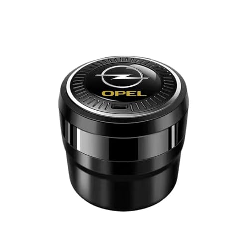 JOEBO Auto Aschenbecher Tragbarer Aschenbecher mit Deckel und LED für Opel Adam Admiral Agila Ampera Antara Ascona Astra Calibra Campo Cascada Combo Commodore Autoteile,Black von JOEBO