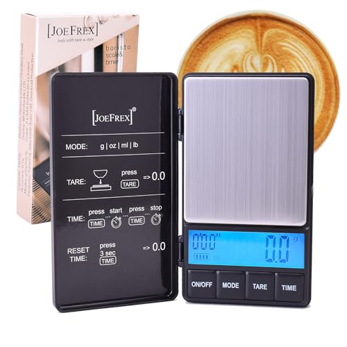 Kaffeewaage mit Timer - Espresso waage inkl. Batterien - Exakte Feinwaage mit Countdownfunktion - Espressowaage - Küchenwaage - Coffee Scale by JoeFrex von [JOEFREX]