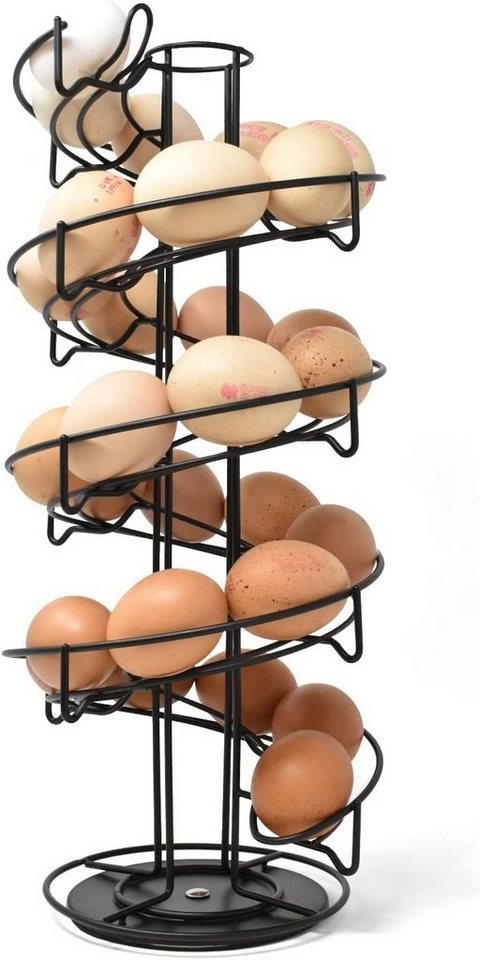 JOEJI’S KITCHEN Eierbecher Eierbehälter in Chrom Eierkorb Eierspirale Eierhalter Eieraufbewahrung von JOEJI’S KITCHEN